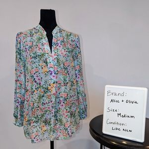 alice + olivia floral blouse - Medium (fits like Small)